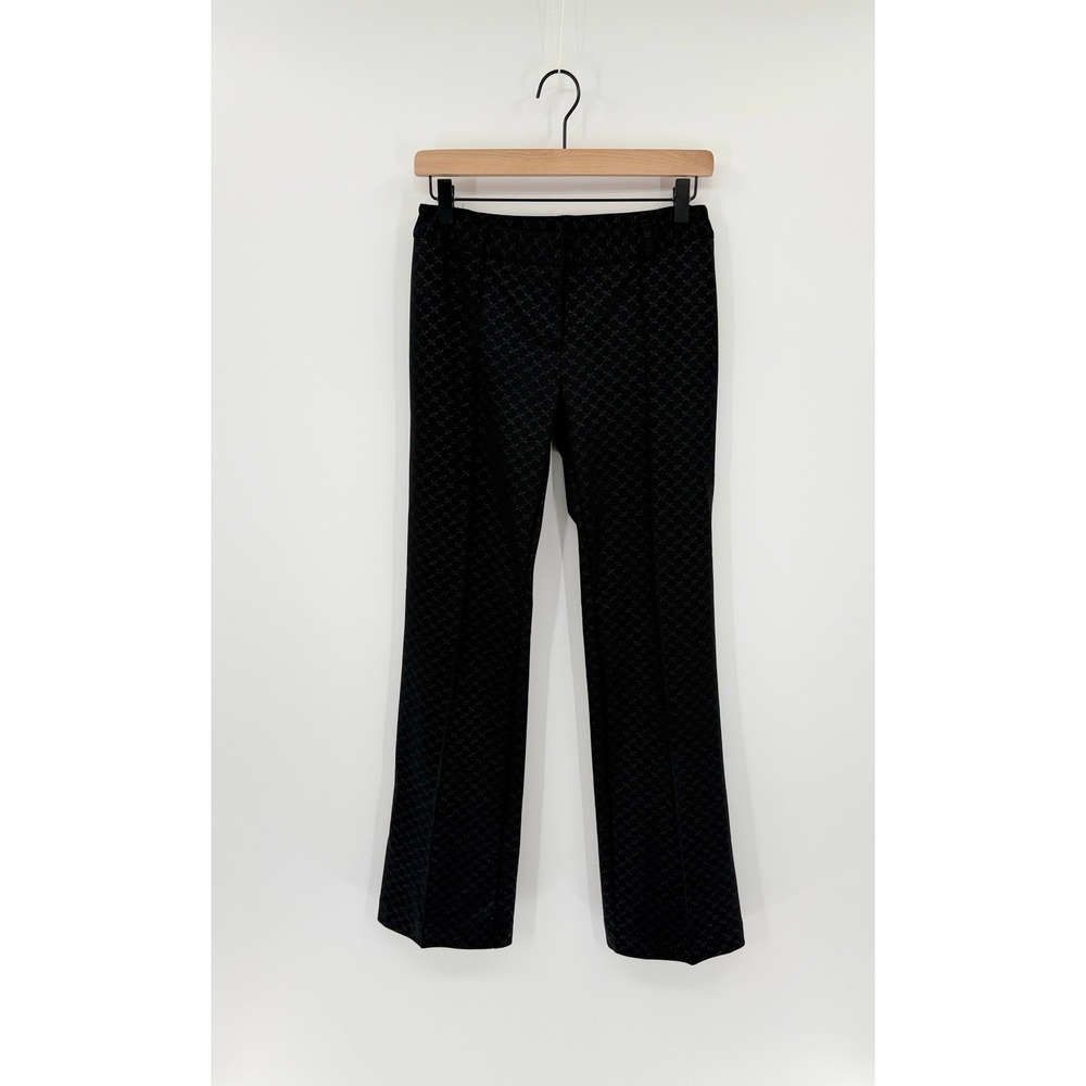 Express Dress Pants Black Geometric Straight Leg 3/4 Career Professional